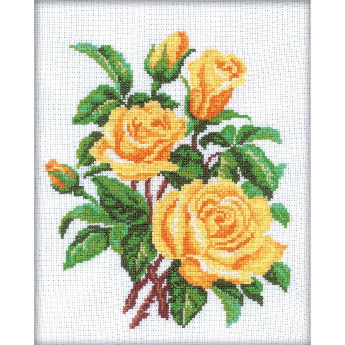 RTO counted Cross Stitch Kit "Yellow Roses"...