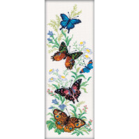RTO Juego de punto de cruz "Mariposas voladoras" m147, patrón de conteo, 16x45 cm