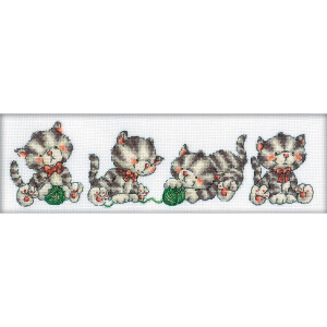 RTO counted Cross Stitch Kit "Four Kittens"...