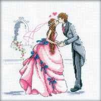 RTO counted Cross Stitch Kit "Couple – wedding" M165, 20x20 cm, DIY