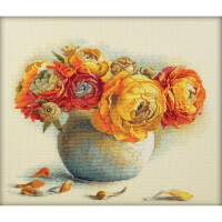 RTO counted Cross Stitch Kit "Bouquet Of Ranunculuses" M204, 44x38 cm, DIY