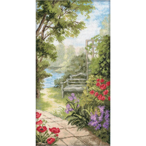 RTO counted Cross Stitch Kit "Garden bench"...