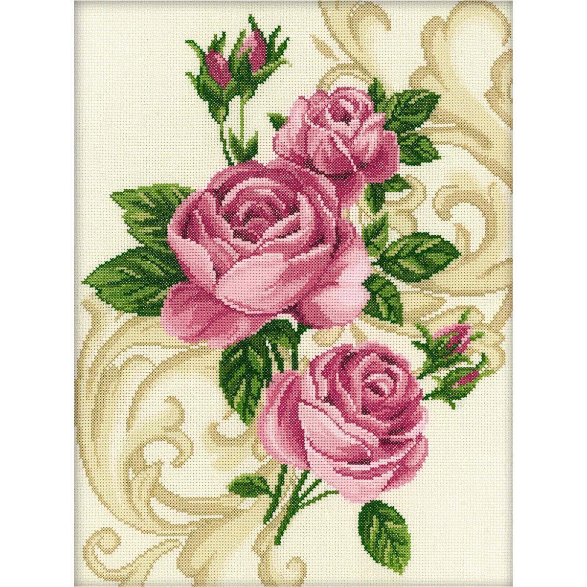RTO counted Cross Stitch Kit "Ornament-Roses"...