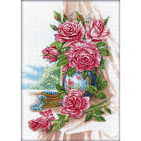 RTO counted Cross Stitch Kit "Gorgeous roses" M274, 30x42 cm, DIY