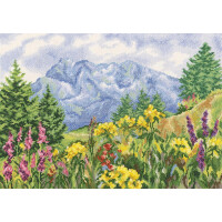 RTO counted Cross Stitch Kit "Mountain meadow" M302, 39x28 cm, DIY