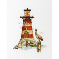 RTO Set punto croce "Lighthouse Pelican" m394, schema di conteggio, 17x25 cm