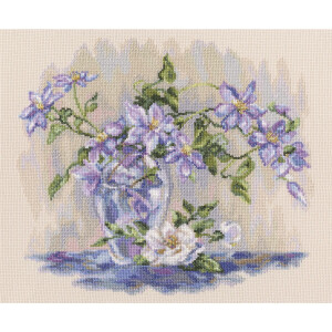 RTO counted Cross Stitch Kit "Purple clematis"...