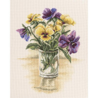 RTO counted Cross Stitch Kit "Vintage violets" M560, 18,5x23,5 cm, DIY