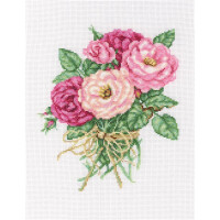 RTO counted Cross Stitch Kit "Rose  bouquet" M563, 19x22 cm, DIY