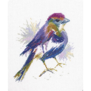 RTO counted Cross Stitch Kit "Blue feather"...
