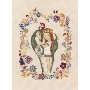 RTO counted Cross Stitch Kit "Girl and Doe"...