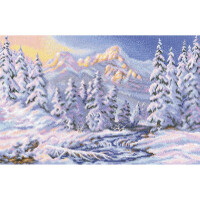 RTO counted Cross Stitch Kit "Under a charm of the winter" M602, 36,5x23,5 cm, DIY