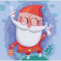 rto kruissteek set "Merry Santa Claus" m647, telpatroon, 24,5x25,5 cm
