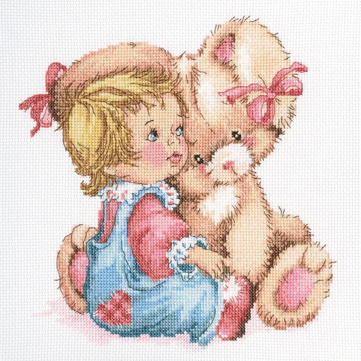 RTO counted Cross Stitch Kit "Tender bunny"...
