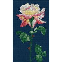 RTO Набор для вышивания крестом "Розовая роза" M690, счетная схема, 15x28,5 см