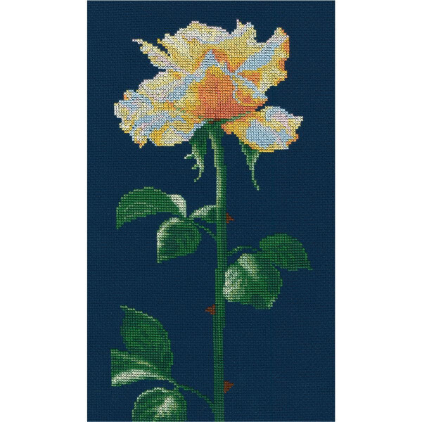 rto kruissteek set "Yellow Rose" m691, telpatroon, 15x29 cm