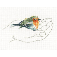 RTO counted Cross Stitch Kit "Warmth in palms" M695, 16,5x8,5 cm, DIY