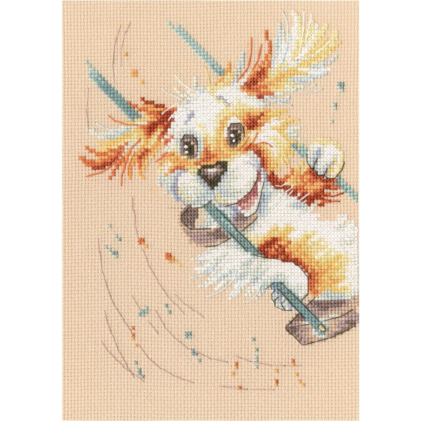RTO counted Cross Stitch Kit "Cheerful swings" M706, 15,5 x20 cm, DIY