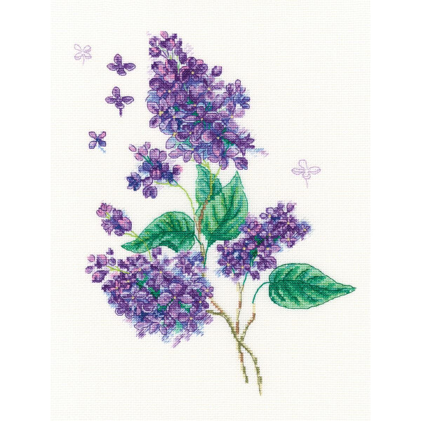 RTO counted Cross Stitch Kit "Lilac twiglet" M723, 22x28 cm, DIY