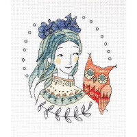 RTO counted Cross Stitch Kit "Talking to the forest" M727, 11x12,5 cm, DIY