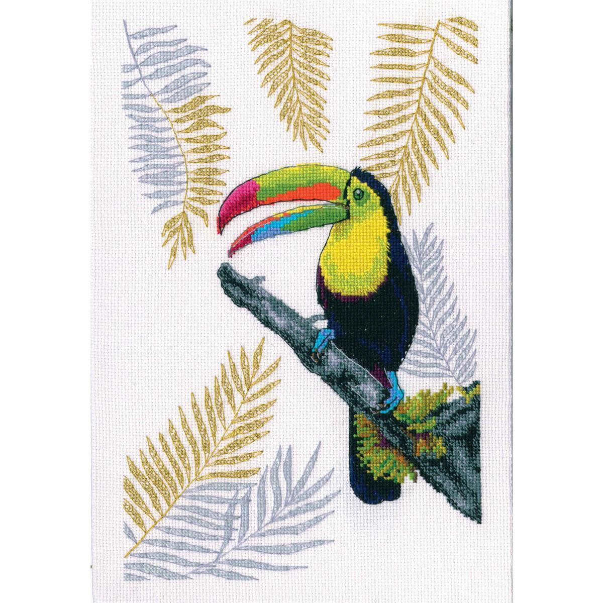 RTO counted Cross Stitch Kit "Toucan " M746,...