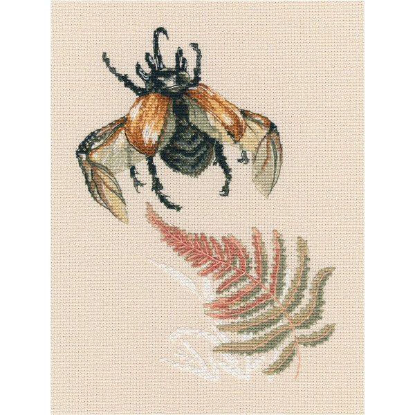 RTO Juego de punto de cruz "escarabajos moscas" m758, patrón de conteo, 15.5x21 cm