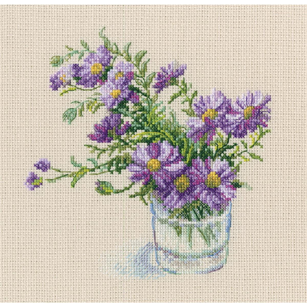 RTO counted Cross Stitch Kit "Warm peace of the bloomy summer" M774, 17x17.5 cm, DIY