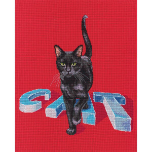RTO counted Cross Stitch Kit "Cat" M794, 29x30...