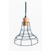 ensemble de points de croix rto "Lamp in loft style" m801, modèle numéroté, 9,5x17,5 cm