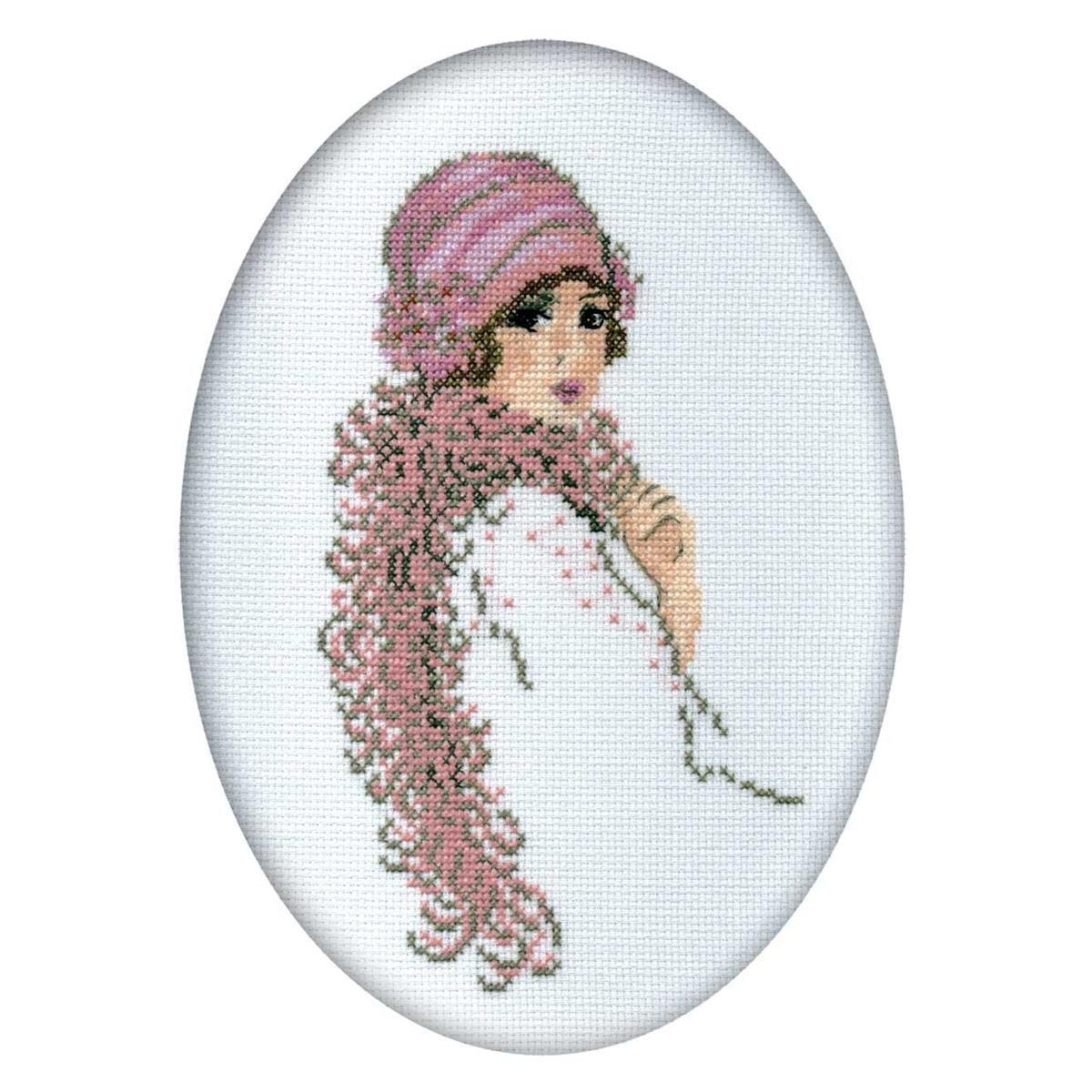 RTO counted Cross Stitch Kit "Lady in Boa"...