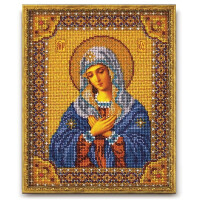 RTO Conjunto de abalorios "Icono de Nuestra Señora de la Ternura". " rb-153, diseño de bordado pre-dibujado, 20x25 cm