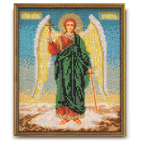 RTO Set di punti perline "Icon Guardian Angel" rb-160, disegno di ricamo pre-disegnato, 18x22 cm