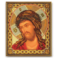 ensemble de gravure sur perle rto "Icône du Christ dans la couronne dépines" rb-177, motif numéroté, 20x24 cm