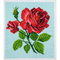 CdA Печатная аида для вышивания крестом "Красные розы" PA1062, 14 x 16 см