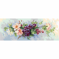 Collection D-Art bedrukte Aida voor kruissteek "Druiven" pa1820, 30 x 80 cm