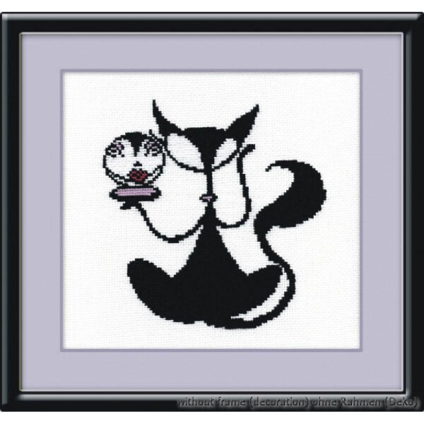 Набор для вышивания крестом "Гламурная кошка VI", счетный узор, 25х25 см