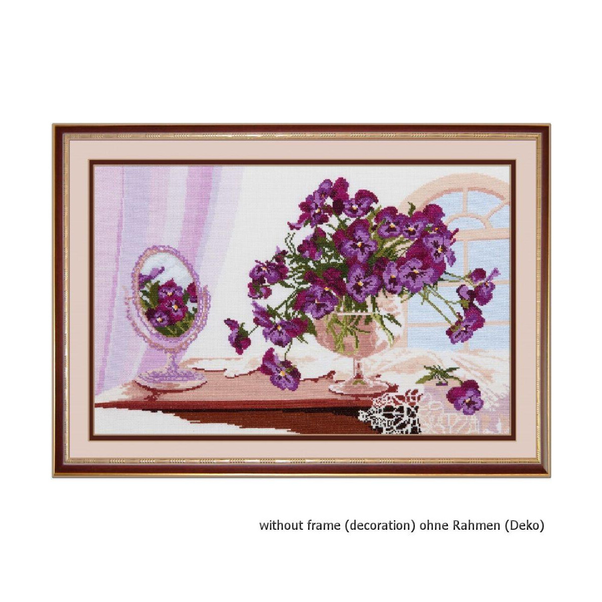 Oven counted cross stitch kit "Pansies",...