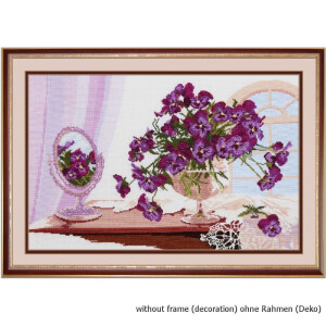 Oven counted cross stitch kit "Pansies",...