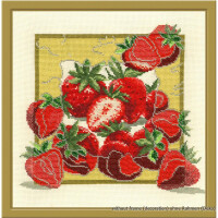 Oven counted cross stitch kit "Gifts of the gardens. Strawberry", 28x28cm, DIY