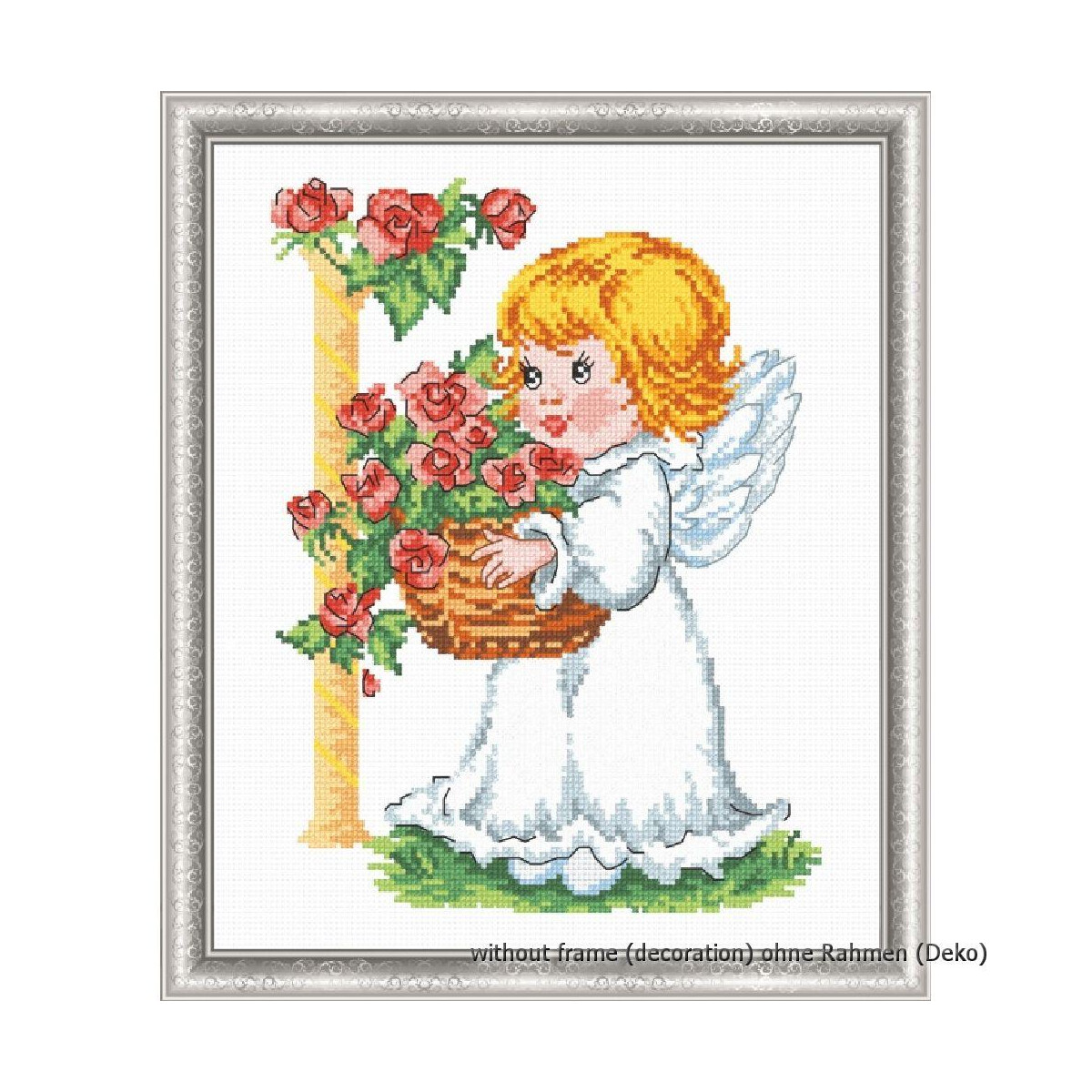 Oven counted cross stitch kit "Angel with a basket...