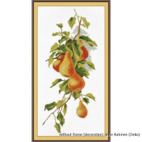 Oven counted cross stitch kit "Branch of pear", 37x18cm, DIY
