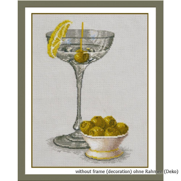 Oven counted cross stitch kit "Still life with olives", 17x28cm, DIY