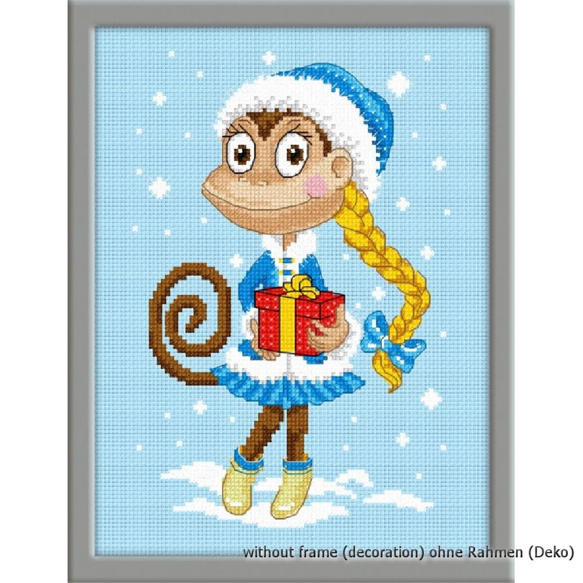 Oven counted cross stitch kit "Snow  girl",...