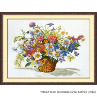 Oven counted cross stitch kit "Meadow flowers", 40x31cm, DIY