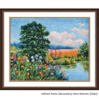 Oven counted cross stitch kit "Summer of  colors", 21x25cm, DIY