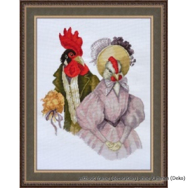 Oven counted cross stitch kit "Noble family", 26x33cm, DIY