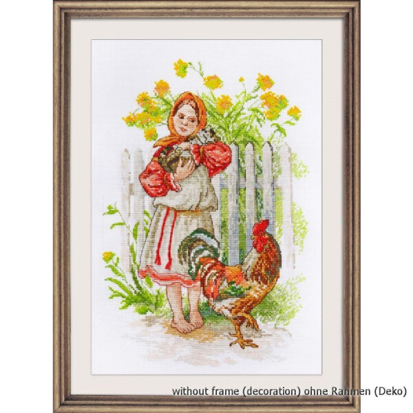 Oven counted cross stitch kit "Friends", 18x26cm, DIY