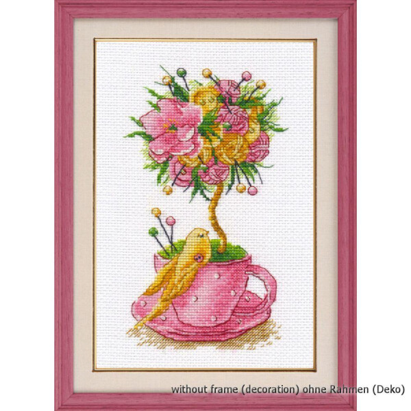 Oven counted cross stitch kit "Topiary", 11x18cm, DIY