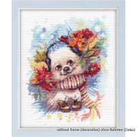 Oven counted cross stitch kit "Autumn melody", 22x17cm, DIY