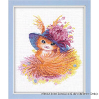Oven counted cross stitch kit "Forest fashion-monger", 22x20cm, DIY